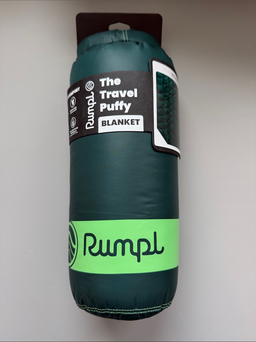 Rumpl Travel Puffy Blanket - Sea Moss - Picture 2 of 7